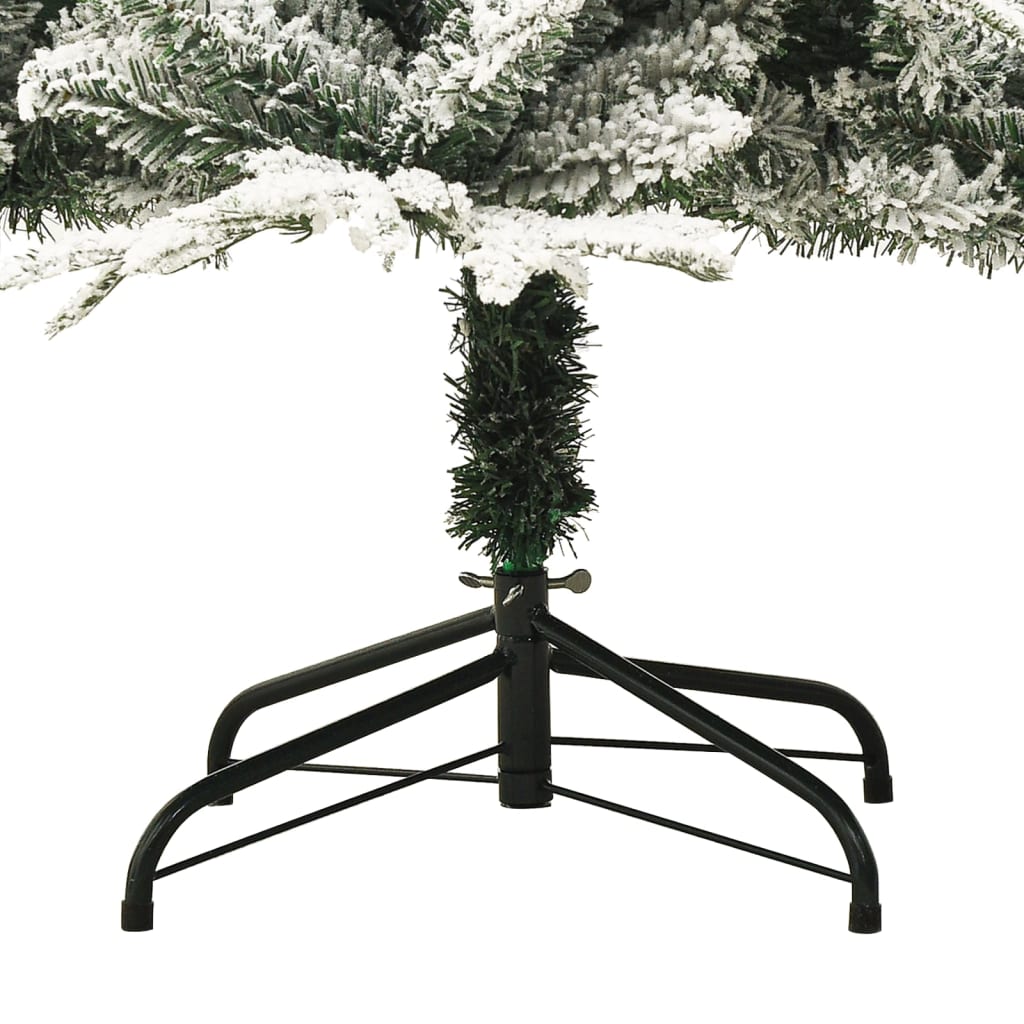 vidaXL Künstlicher Weihnachtsbaum Beschneit Grün 150 cm PVC PE