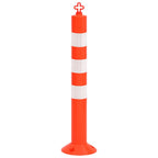 vidaXL Absperrpfosten 10 Stk. mit Kette 75 cm PE