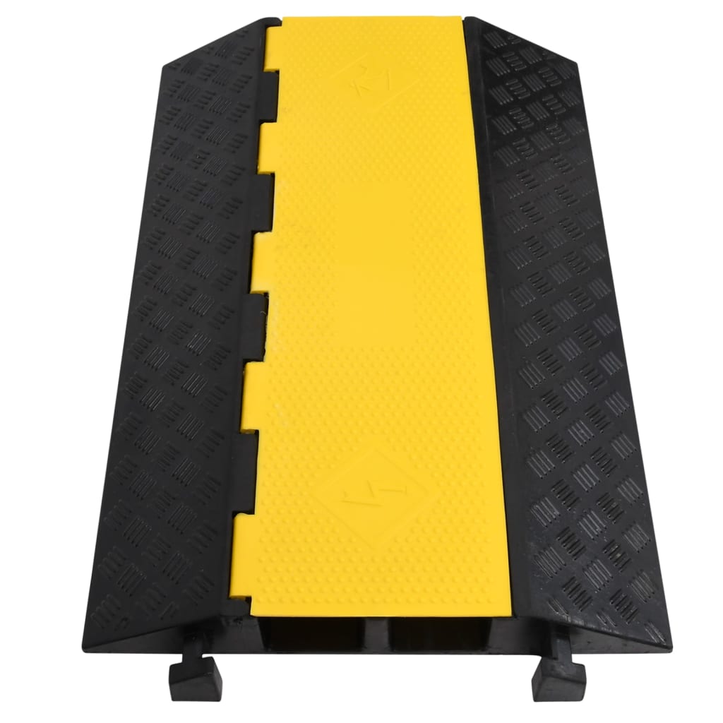 vidaXL Kabelbrücke 2 Kanäle Gummi 101,5 cm