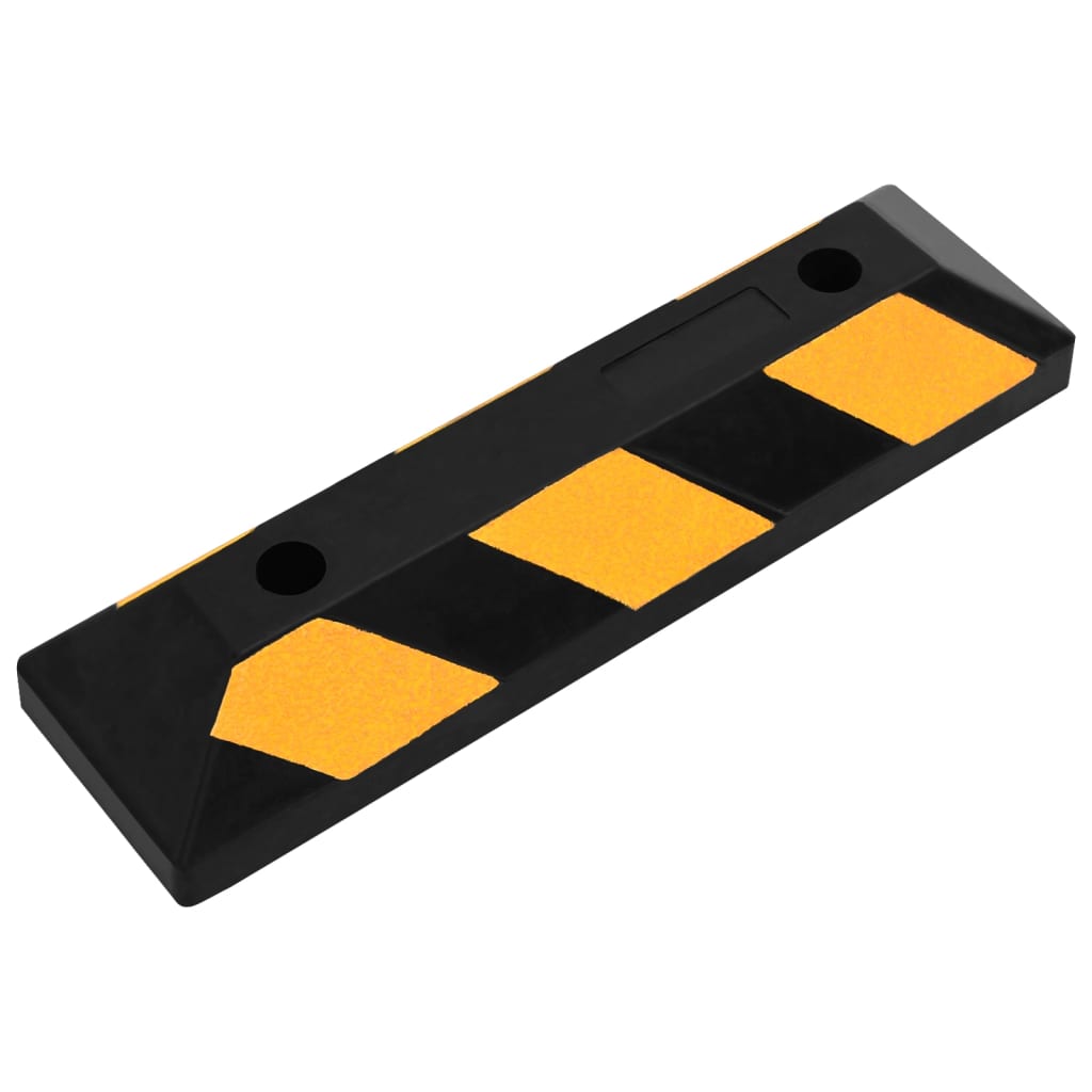 vidaXL Reflektierende Parkblöcke 2 Stk. 56x15x10 cm Gummi