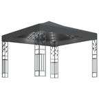 vidaXL Pavillon mit LED-Lichterkette Anthrazit