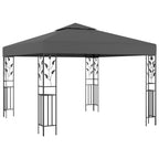 vidaXL Pavillon mit LED-Lichterkette Anthrazit