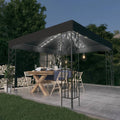 vidaXL Pavillon mit LED-Lichterkette Anthrazit