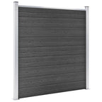 vidaXL Zaunelement Set WPC 353x186 cm Schwarz