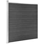 vidaXL Zaunelement Set WPC 353x186 cm Schwarz