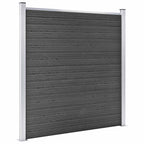 vidaXL Zaunelement Set WPC 446x(105-186) cm Schwarz