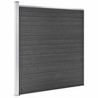 vidaXL Zaunelement Set WPC 446x(105-186) cm Schwarz