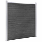 vidaXL Zaunelement Set WPC 619x(105-186) cm Schwarz