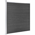 vidaXL Zaunelement Set WPC 619x(105-186) cm Schwarz