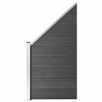 vidaXL Zaunelement Set WPC 792x(105-186)cm Schwarz