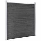 vidaXL Zaunelement Set WPC 792x(105-186)cm Schwarz