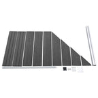vidaXL Zaunelement Set WPC 792x(105-186)cm Schwarz
