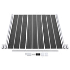 vidaXL Zaunelement Set WPC 792x(105-186)cm Schwarz