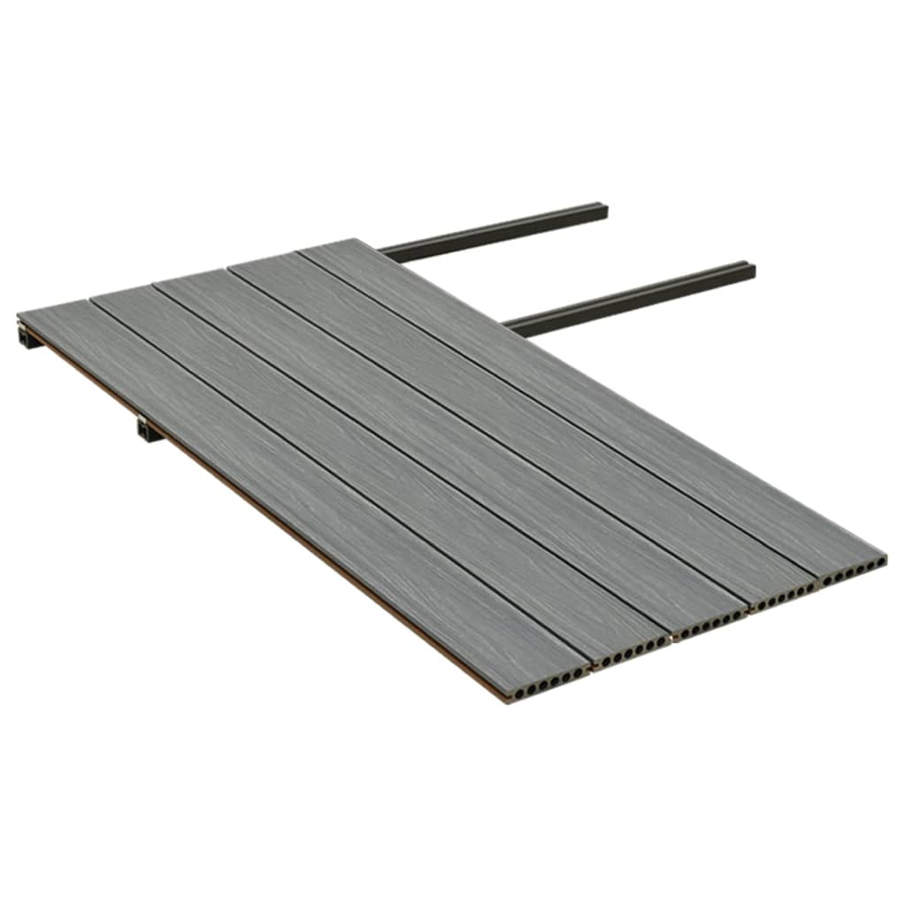 vidaXL WPC Terrassendielen mit Zubehör Braun und Grau 10 m² 2,2 m
