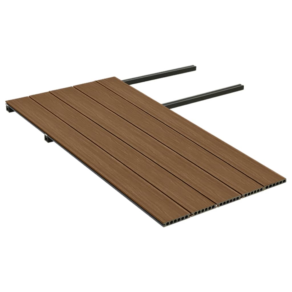 vidaXL WPC Terrassendielen mit Zubehör Braun und Grau 10 m² 2,2 m