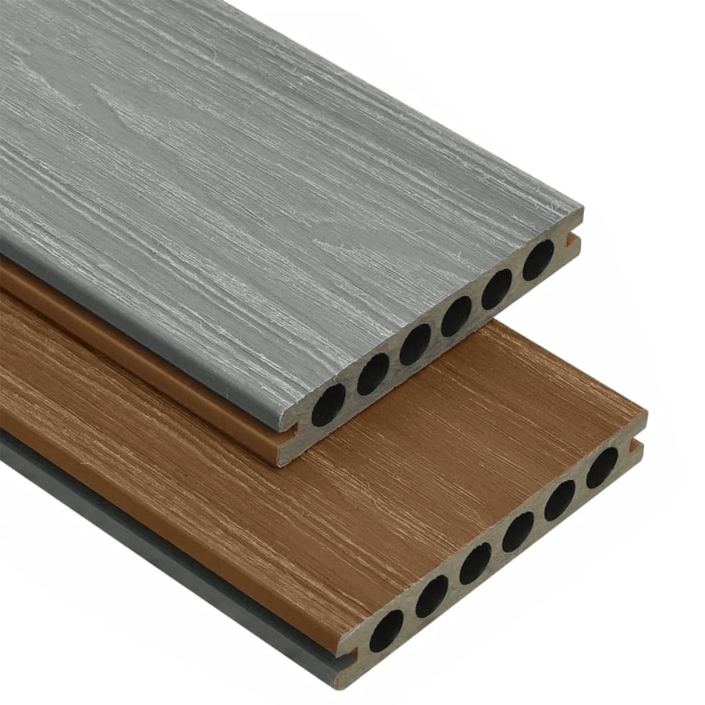 vidaXL WPC Terrassendielen mit Zubehör Braun und Grau 16 m² 2,2 m