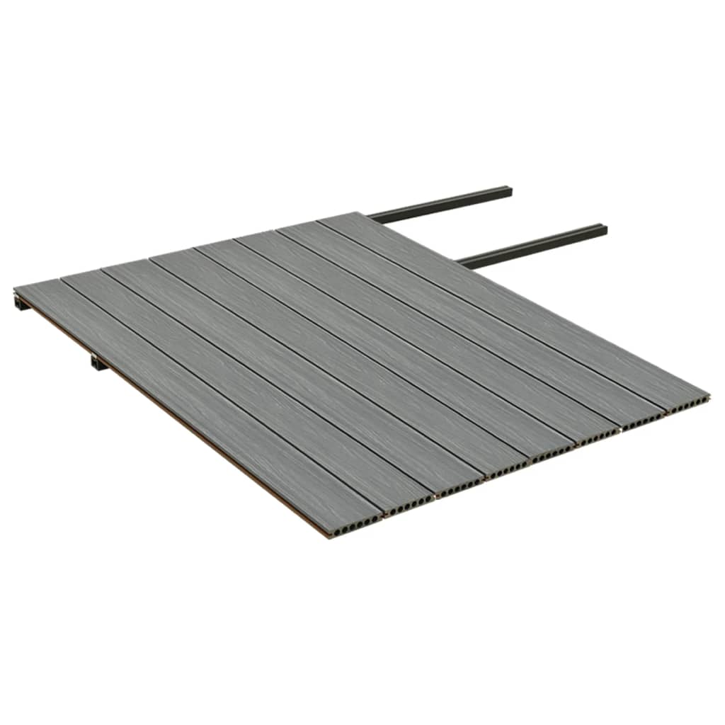 vidaXL WPC Terrassendielen mit Zubehör Braun und Grau 16 m² 2,2 m