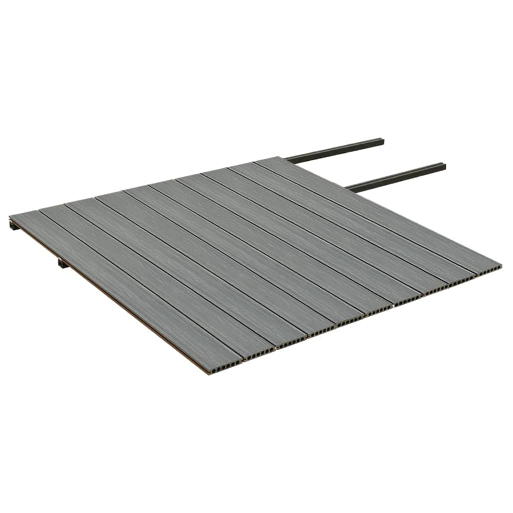 vidaXL WPC Terrassendielen mit Zubehör Braun und Grau 20 m² 2,2 m