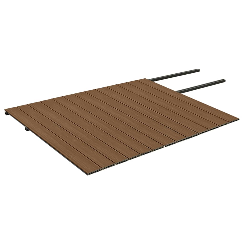 vidaXL WPC Terrassendielen mit Zubehör Braun und Grau 26 m² 2,2 m