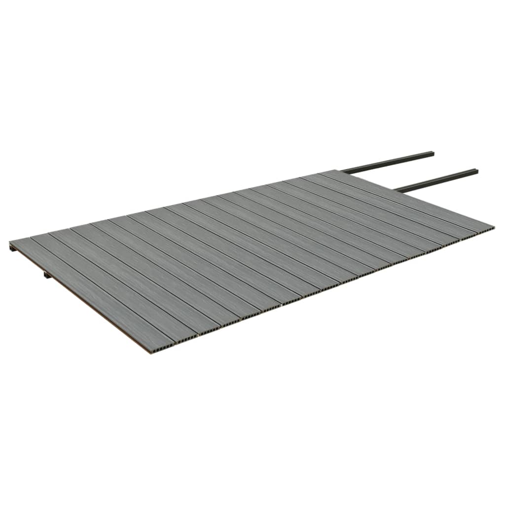 vidaXL WPC Terrassendielen mit Zubehör Braun und Grau 36 m² 2,2 m