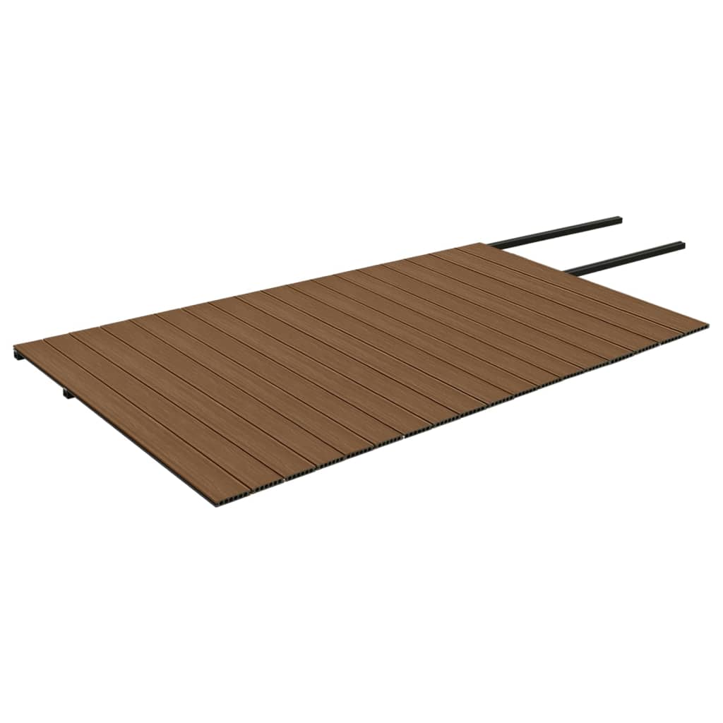 vidaXL WPC Terrassendielen mit Zubehör Braun und Grau 36 m² 2,2 m