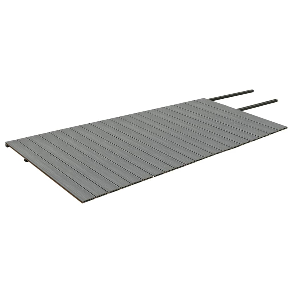 vidaXL WPC Terrassendielen mit Zubehör Braun und Grau 40 m² 2,2 m