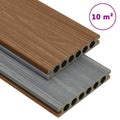 vidaXL WPC Terrassendielen mit Zubehör Braun und Grau 10 m² 4 m