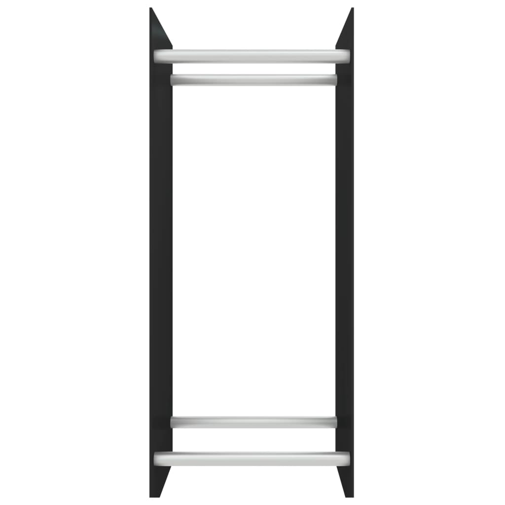 vidaXL Brennholzregal Schwarz 40x35x100 cm Hartglas