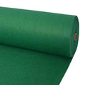vidaXL Teppich Uni Grün 1,2 x 12 m Polyester
