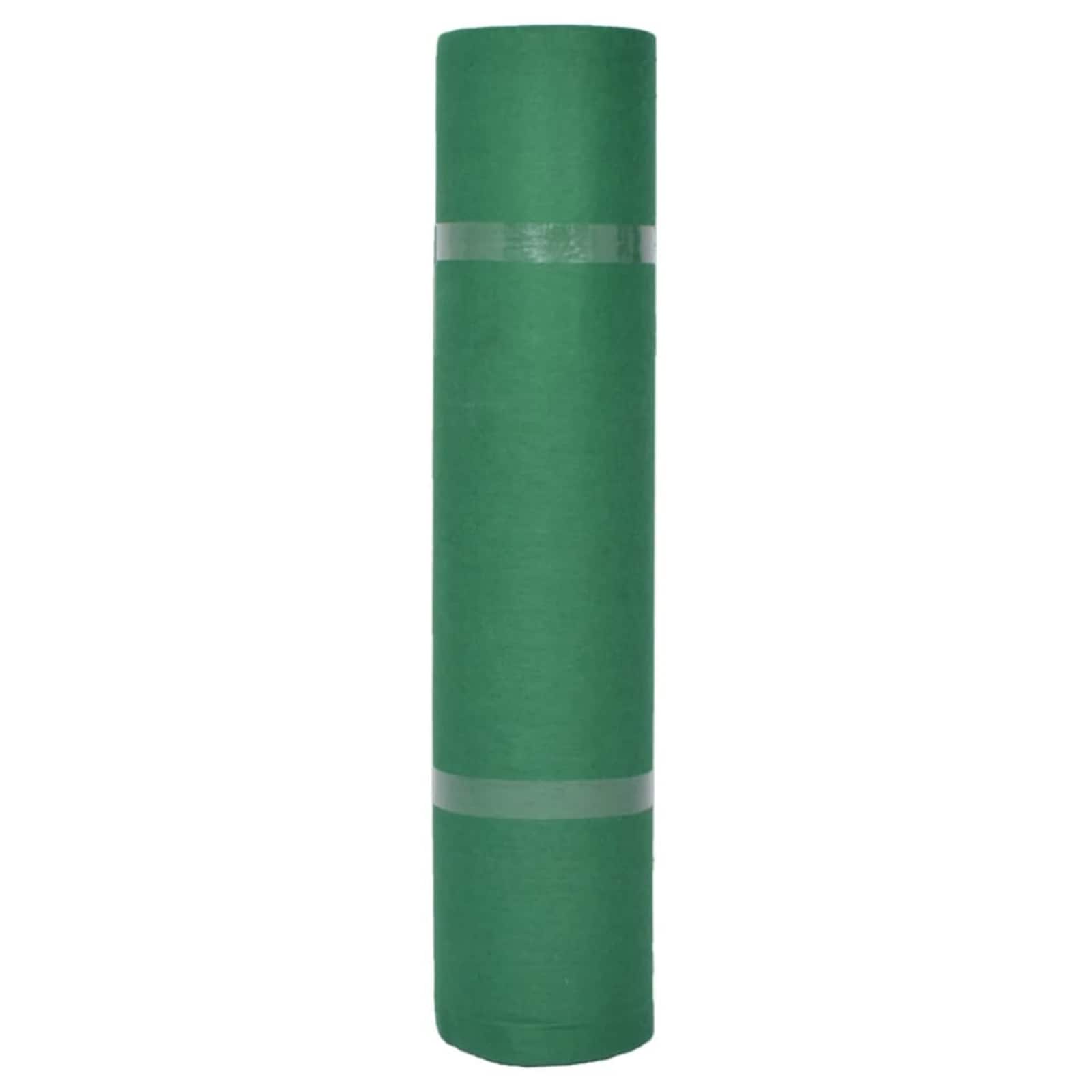 vidaXL Teppich Uni Grün 1,2 x 12 m Polyester