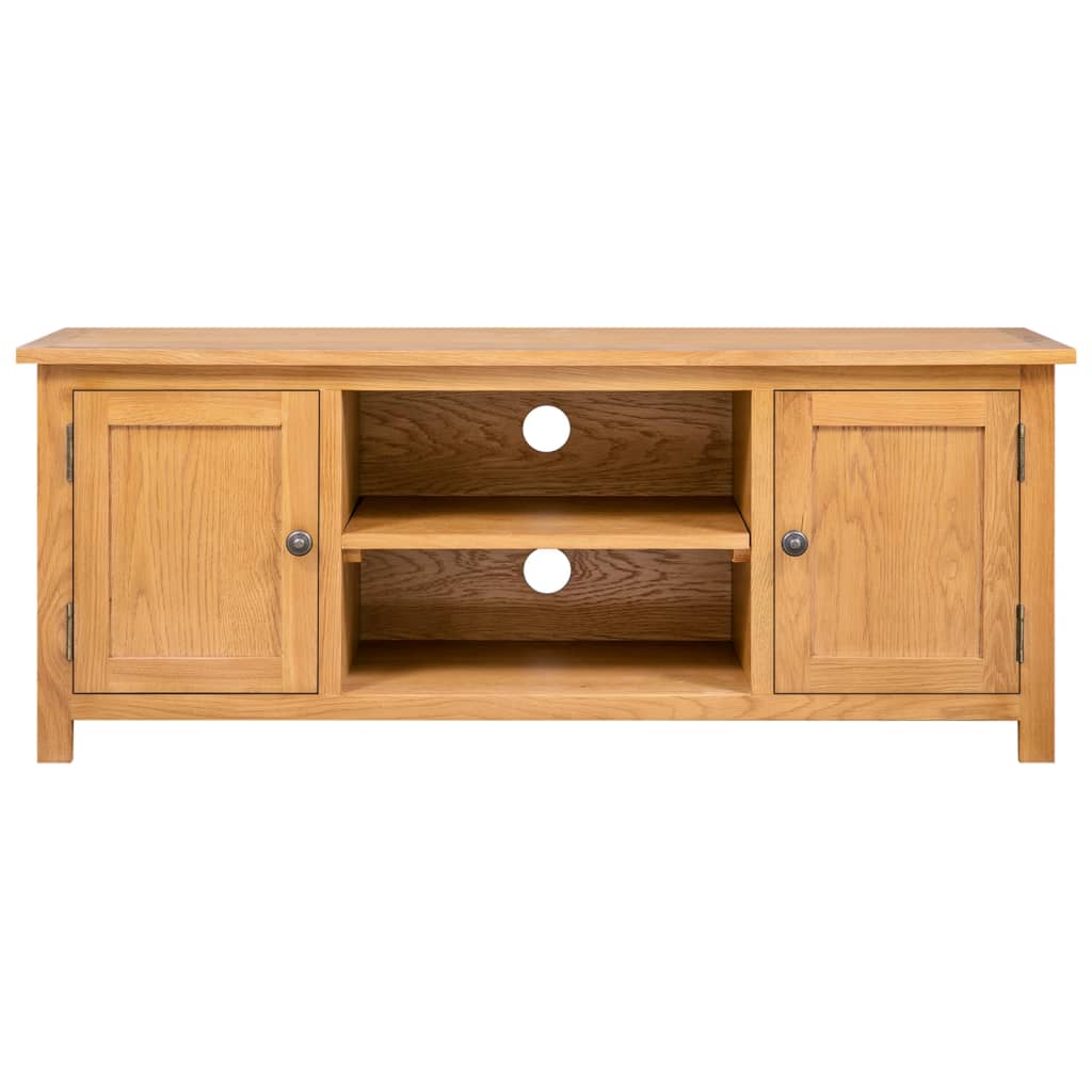 vidaXL TV-Schrank 110x35x44 cm Massivholz Eiche