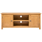 vidaXL TV-Schrank 110x35x44 cm Massivholz Eiche