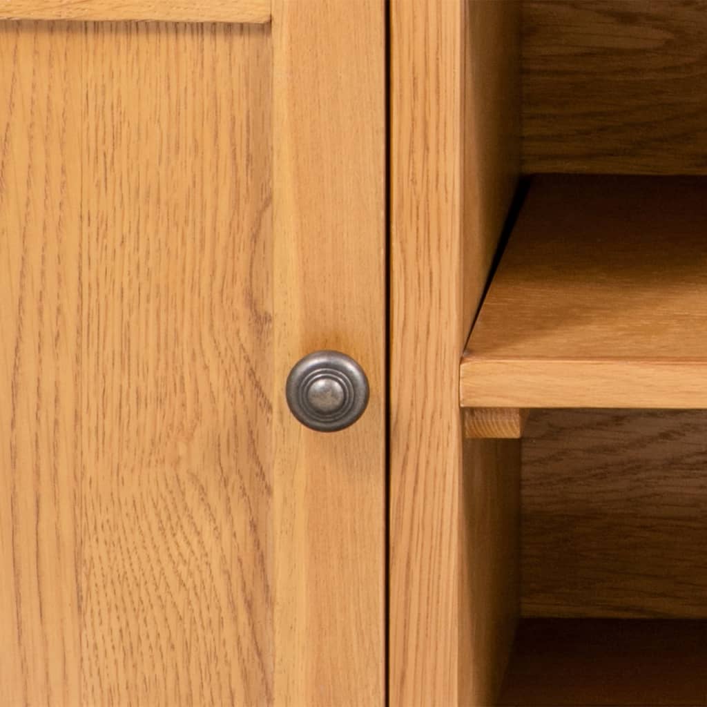 vidaXL TV-Schrank 110x35x44 cm Massivholz Eiche