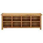 vidaXL Schuhregal 114x37x45 cm Massivholz Eiche