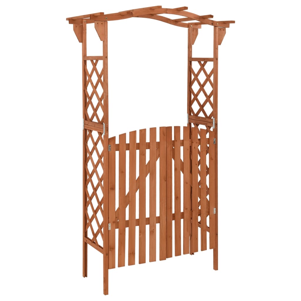 vidaXL Pergola mit Tor 116x40x204 cm Massivholz Tanne