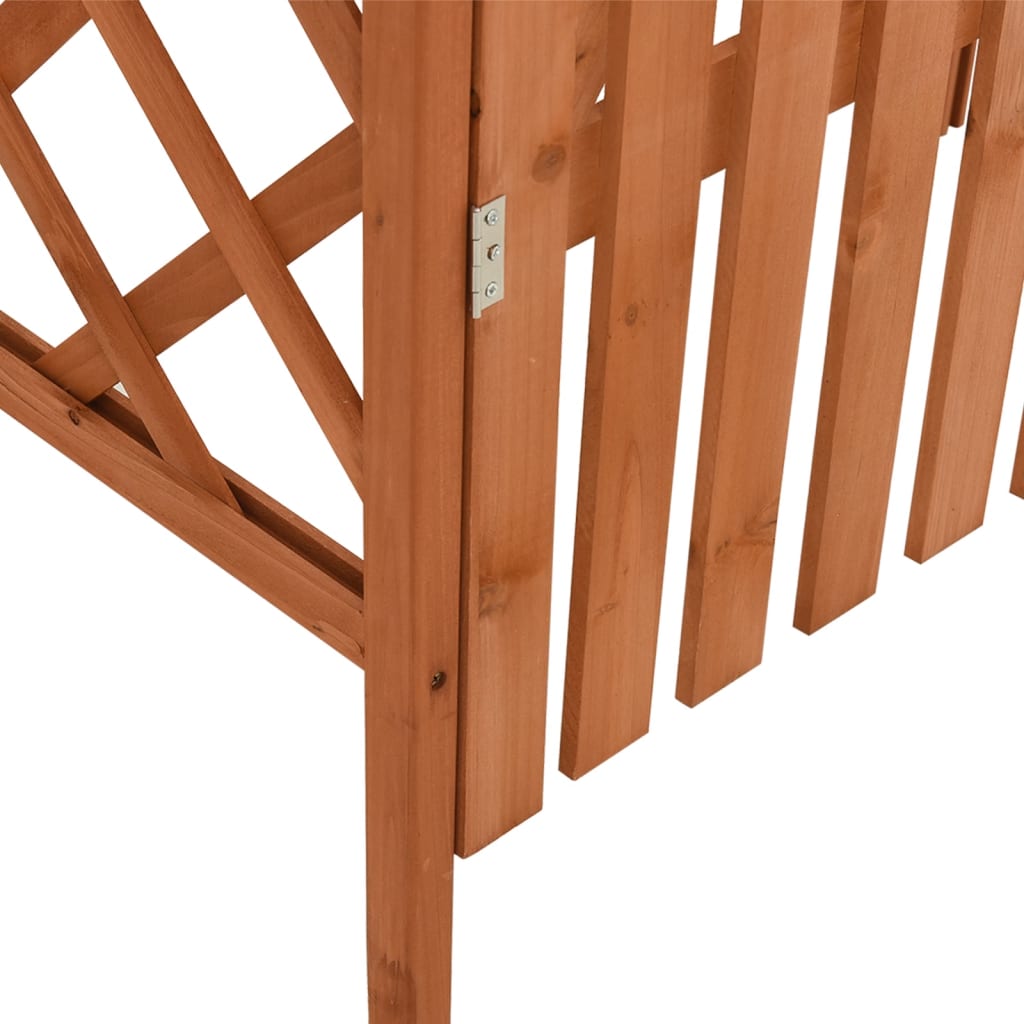 vidaXL Pergola mit Tor 116x40x204 cm Massivholz Tanne