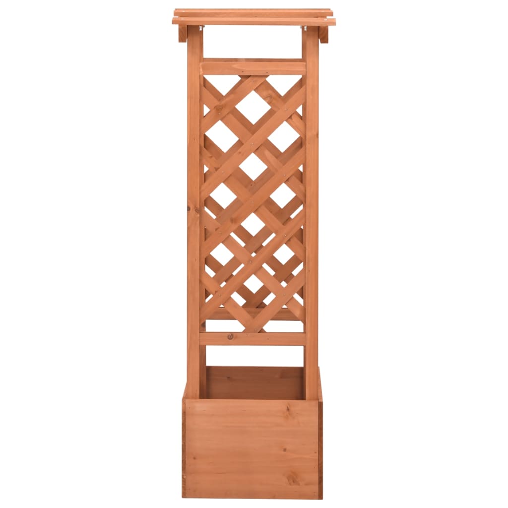 vidaXL Pflanzkasten mit Spalier 49x39x117 cm Tannenholz