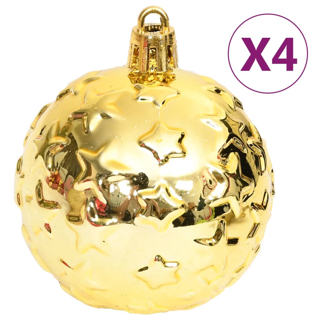 vidaXL 70-tlg. Weihnachtskugel-Set Golden und Rot