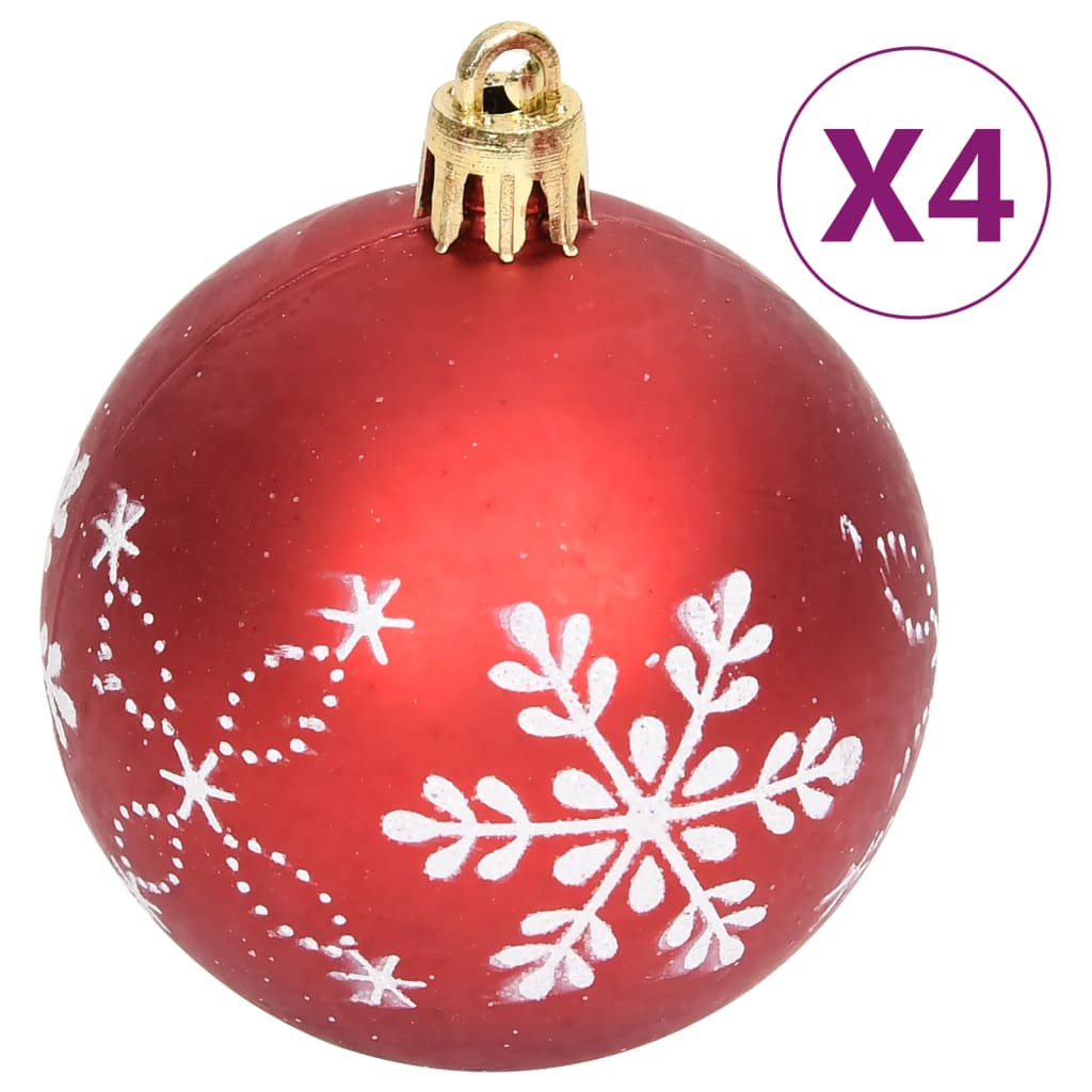 vidaXL 108-tlg. Weihnachtskugel-Set Rot und Weiß