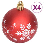 vidaXL 108-tlg. Weihnachtskugel-Set Rot und Weiß