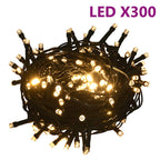 vidaXL 120-tlg. Weihnachtskugeln mit Weihnachtsbaumspitze 300 LEDs