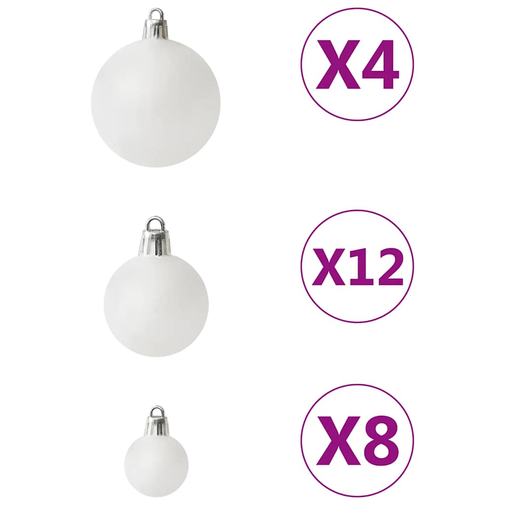 vidaXL 100-tlg. Weihnachtskugel-Set Weiß