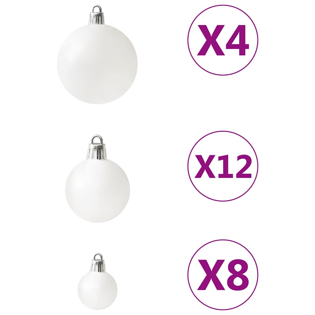vidaXL 100-tlg. Weihnachtskugel-Set Weiß