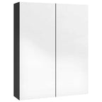 vidaXL Bad-Spiegelschrank 60x15x75 cm MDF Glänzendes Schwarz