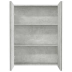 vidaXL Bad-Spiegelschrank 60x15x75 cm MDF Betongrau