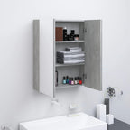 vidaXL Bad-Spiegelschrank 60x15x75 cm MDF Betongrau