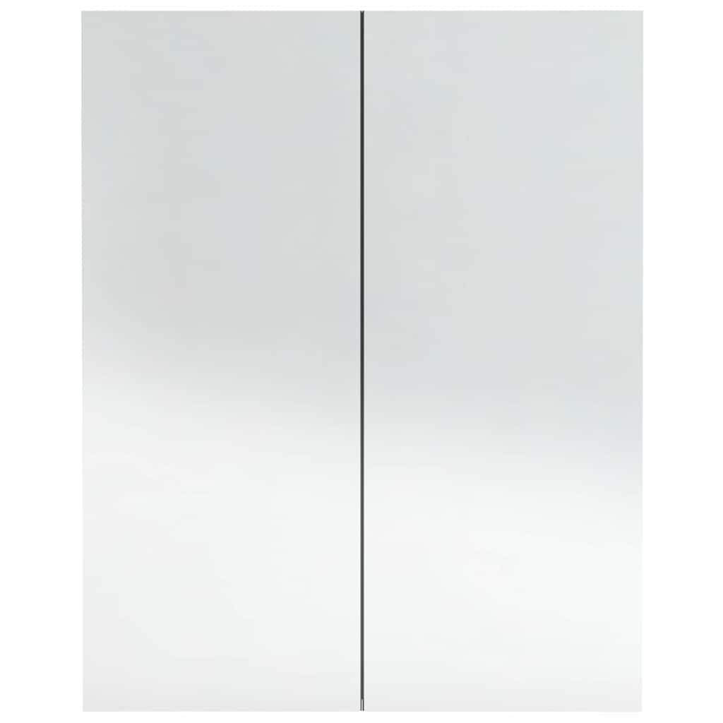 vidaXL Bad-Spiegelschrank 60x15x75 cm MDF Anthrazit