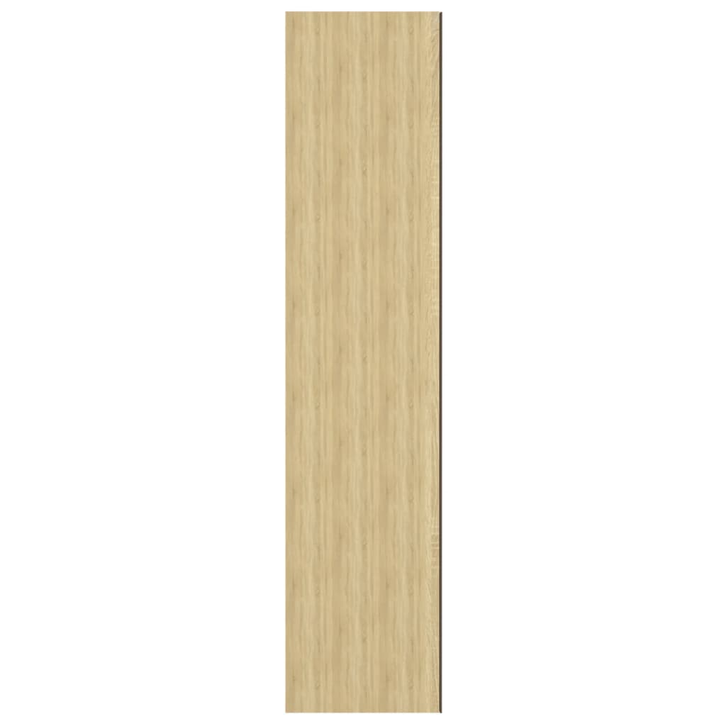 vidaXL Bad-Spiegelschrank 60x15x75 cm MDF Weiß und Eiche-Optik