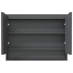 vidaXL Spiegelschrank fürs Bad 80x15x60 cm MDF Grau