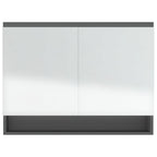 vidaXL Spiegelschrank fürs Bad 80x15x60 cm MDF Grau